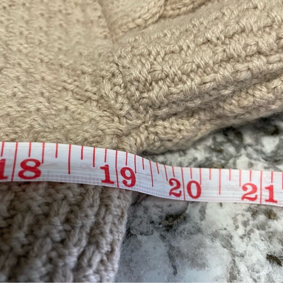 Aritzia Sunday Best Peggy Cream Cable Knit Crew Neck Sweater Oversized Crop XXS - Picture 9 of 11